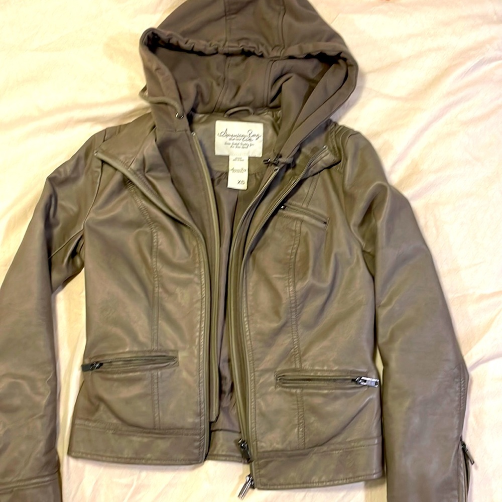 American Rag faux leather short jacket